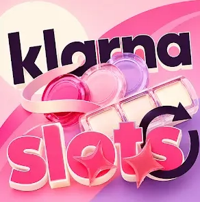 Klarna Slots Logo mit pinkfarbenem Markenauftritt